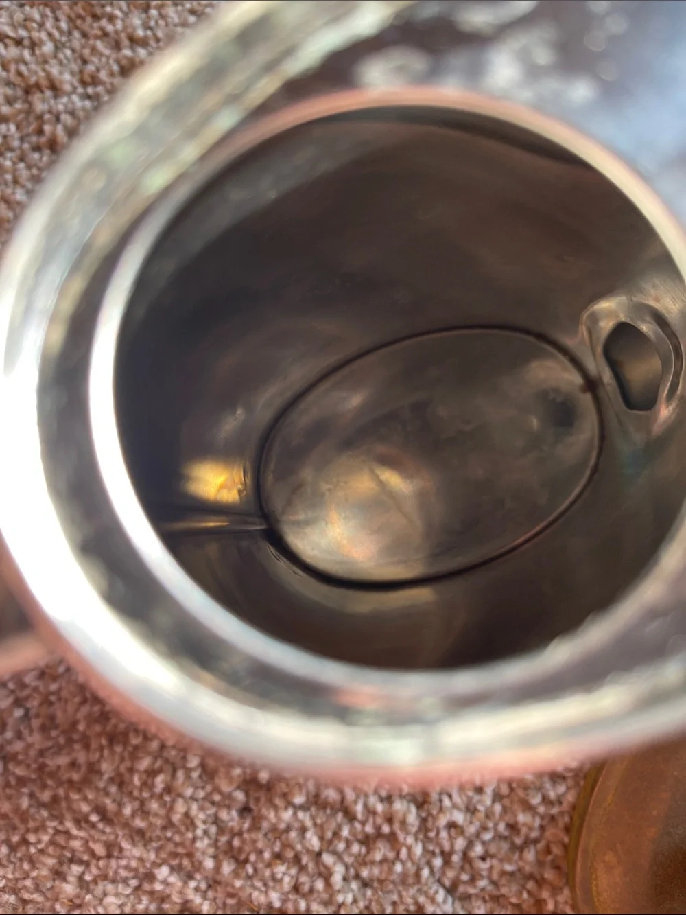 Himark Olio San Remo Stainless Steel Oil Can w brass lid vintage kitchen
